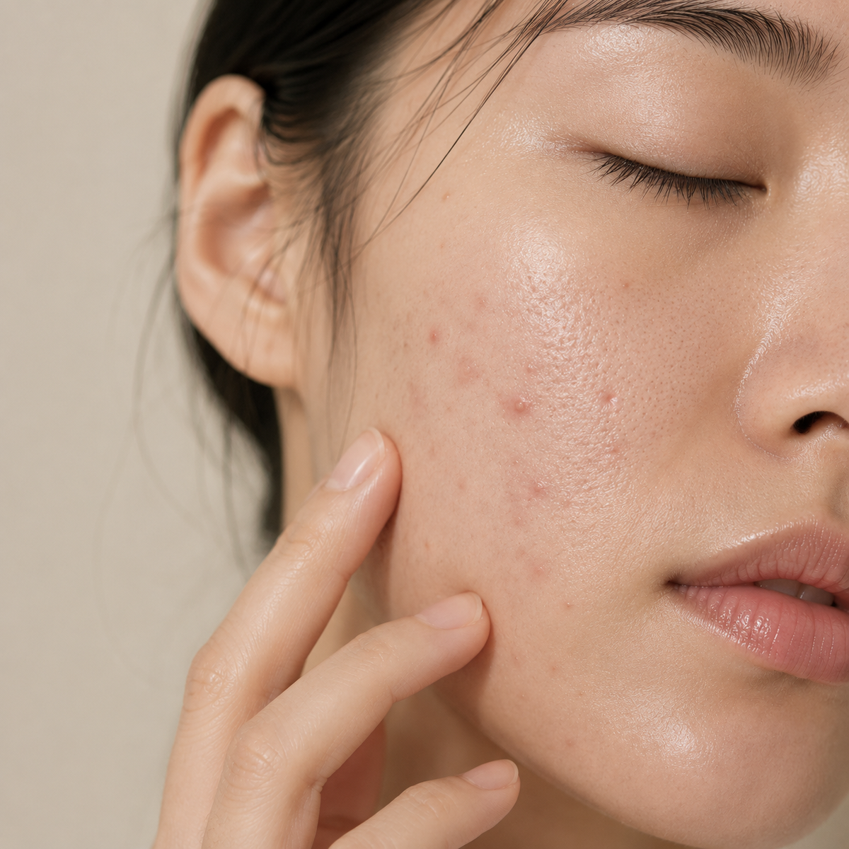 Skin with breakouts and clogged pores